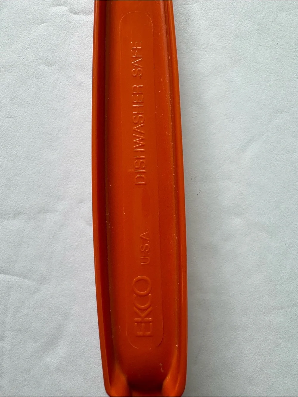 EKCO Orange Slotted Spaghetti Pasta Spoon Scoop Vintage